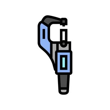 Precision measuring manufacturing engineer color icon vector illustration Illustrazione stock