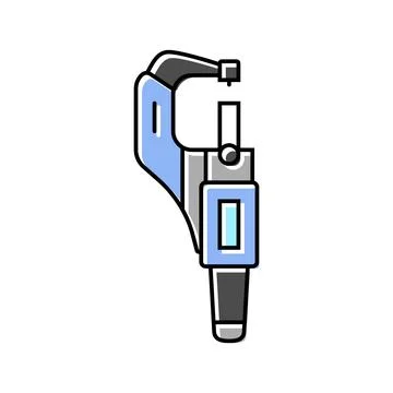 Precision measuring manufacturing engineer color icon vector illustration Stock Illustration
