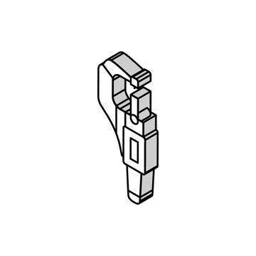 Precision measuring manufacturing engineer isometric icon vector illustration Stock Illustration