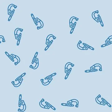 Precision measuring manufacturing engineer line vector seamless pattern Stock Illustration