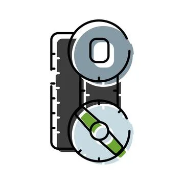 Precision measuring tool icon for engineering metrology work Stock Illustration