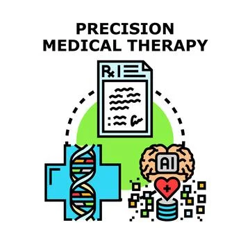 Precision medical therapy concept with artificial intelligence Stock Illustration