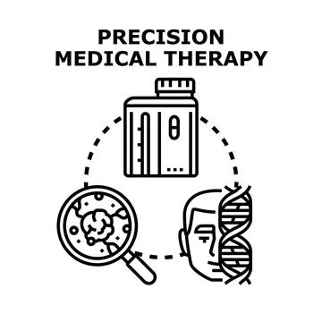 Precision medical therapy concept of personalized treatment Stock Illustration