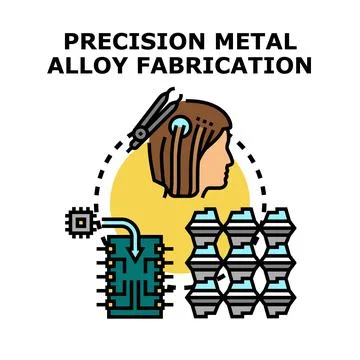 Precision metal alloy fabrication using advanced engineering technology Stock Illustration