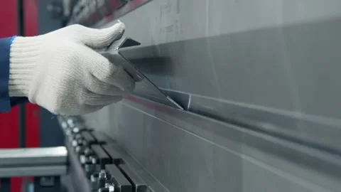 The Precision Metal Bending Process within the Manufacturing Industry Video stock 294105297