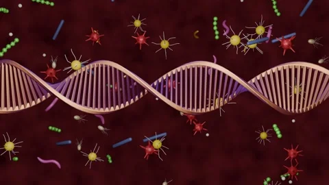 Precision Microbiome Editing. 3d animation render Stock Footage 290978554