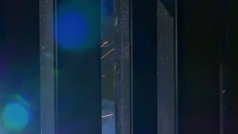 Precision in Motion Showcases an Industrial Argon Welding Robot's Artistry Stock Footage 341068324