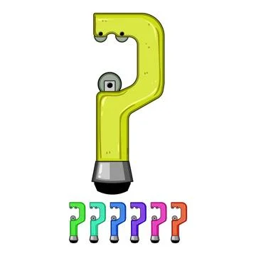 Precision pipe cutter cartoon vector graphic Stock Illustration