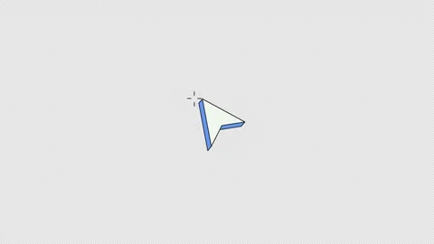 Precision pointer cursor neubrutalism UI element animation Stock Footage 337407677