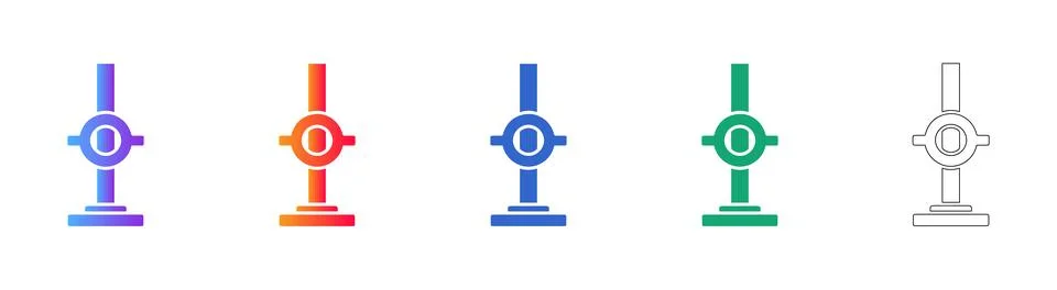 Precision Pressure Sensor Vector Icon Set Stock Illustration