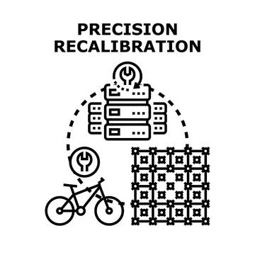 Precision recalibration concept adjusting systems and devices Stock Illustration