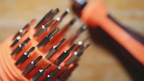 Precision Screwdriver Set for Small Electronics Repair Stock Footage 345505366