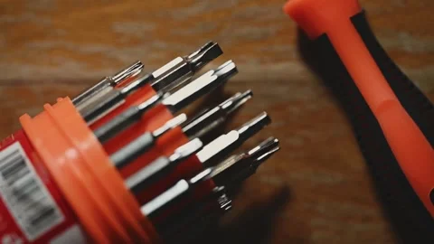 Precision Screwdriver Set for Small Electronics Repair Stock Footage 345505379