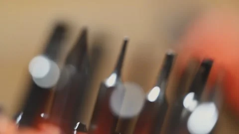 Precision Screwdriver Set for Small Electronics Repair Stock Footage 345505393