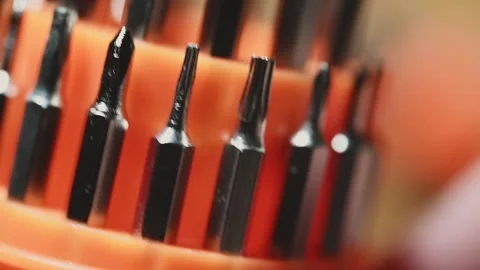 Precision Screwdriver Set for Small Electronics Repair Stock Footage 345505415