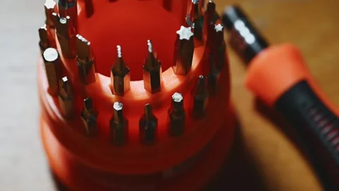 Precision Screwdriver Set for Small Electronics Repair Stock Footage 345505476
