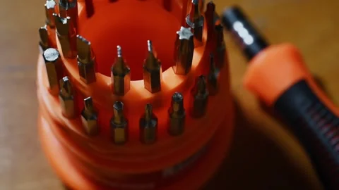 Precision Screwdriver Set for Small Electronics Repair Stock Footage 345505510