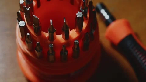 Precision Screwdriver Set for Small Electronics Repair Stock Footage 345505574