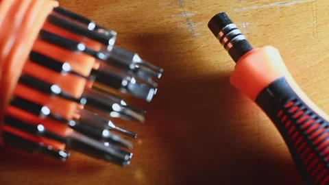 Precision Screwdriver Set for Small Electronics Repair Stock Footage 345505601