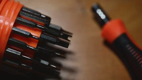 Precision Screwdriver Set for Small Electronics Repair Stock Footage 345505652