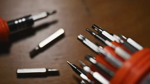 Precision Screwdriver Set for Small Electronics Repair Stock Footage 345505666