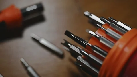 Precision Screwdriver Set for Small Electronics Repair Stock Footage 345505669