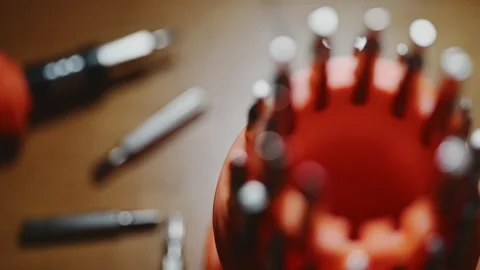 Precision Screwdriver Set for Small Electronics Repair Stock Footage 345505702