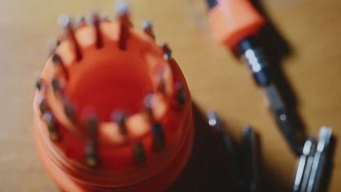 Precision Screwdriver Set for Small Electronics Repair Stock Footage 345505719