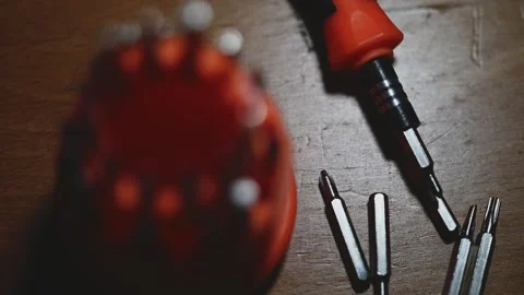 Precision Screwdriver Set for Small Electronics Repair Stock Footage 345505726