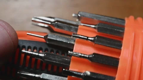 Precision Screwdriver Set for Small Electronics Repair Stock Footage 345506092