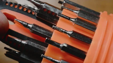 Precision Screwdriver Set for Small Electronics Repair Stock Footage 345506099