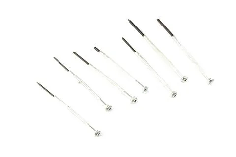 Precision screwdriver on white background Stock Photos