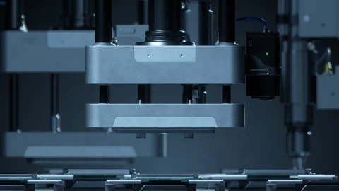 Precision Semiconductor Assembly in Automated Manufacturing Video stock 302807740