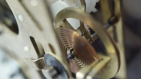 Precision Spring Is The Heart Of A Mechanical Watch. Stock Footage 292112537