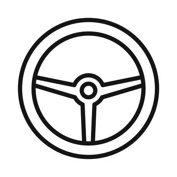 Precision Steering Wheel Icon for Driving Simulators Illustrazione stock