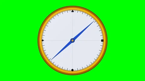 Precision Surveyor Quadrant Compass Brass Plate with Blued Steel Needle for.. Stock Footage 347338998