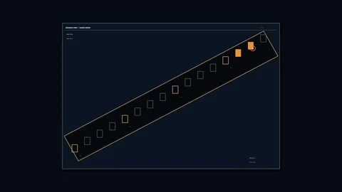 Precision Target Acquisition HUD Data Visualization Stock-Footage 342289739