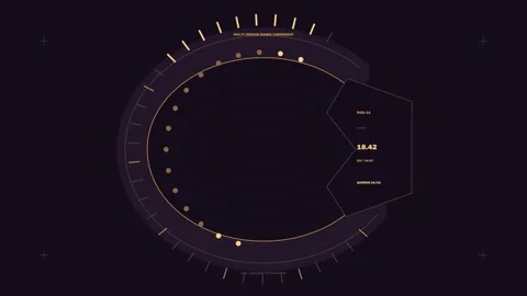 Precision Target Acquisition HUD Seamless Loop Stock-Footage 342289853
