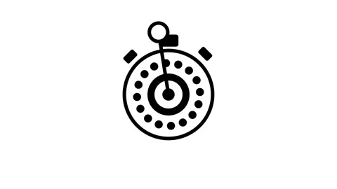 Precision Target Dial Icon Stock Footage 340307161