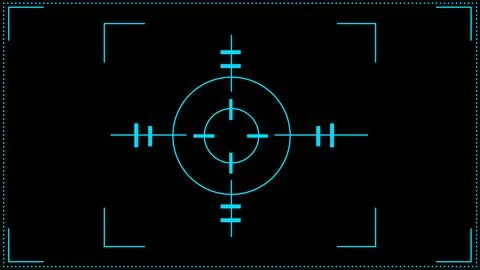 Precision Target Frame  Overlay, Cyan Vector Focus and Selection Marker for.. Stock Illustration