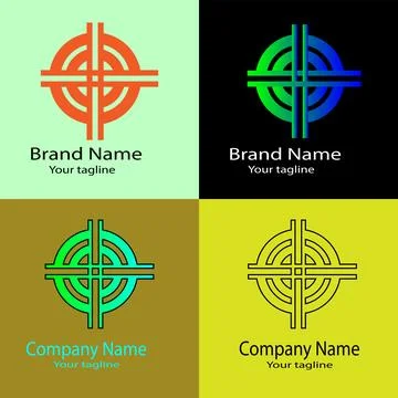 Precision Target Logo design Stock Illustration
