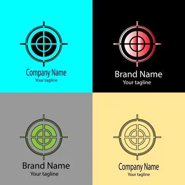 Precision Target Logo Illustrazione stock