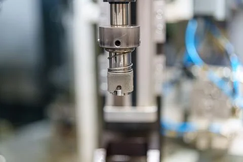 Precision tool used in machine for manufacturing parts in a workshop settin.. Stock-Fotos