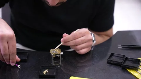 Precision Watch Repairing Process Stock Footage 311201823