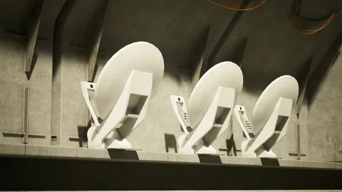 Precisionengineered reflective components with gritty surface textures Stock Footage 341825496