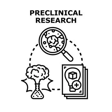 Preclinical research concept exploring scientific development process Stock Illustration