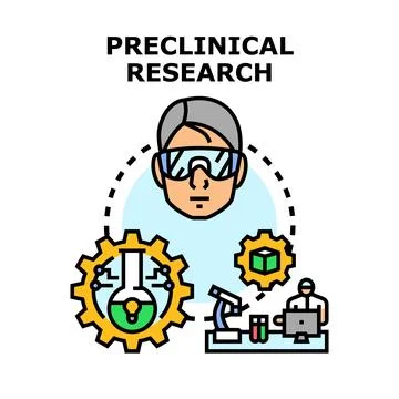 Preclinical research development in a laboratory setting Stock Illustration
