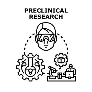 Preclinical research development in a laboratory setting Illustrazione stock