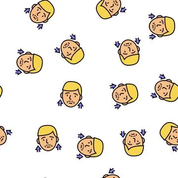 Precocious puberty endocrinology vector seamless pattern イラスト素材