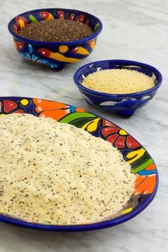 Precooked corn flour Stock Photos